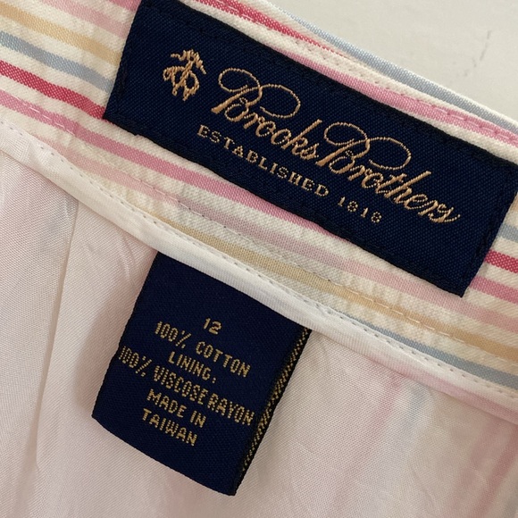 Brooks Brothers Seersucker Pastel Stripe Skirt. Size 12 - Picture 3 of 9